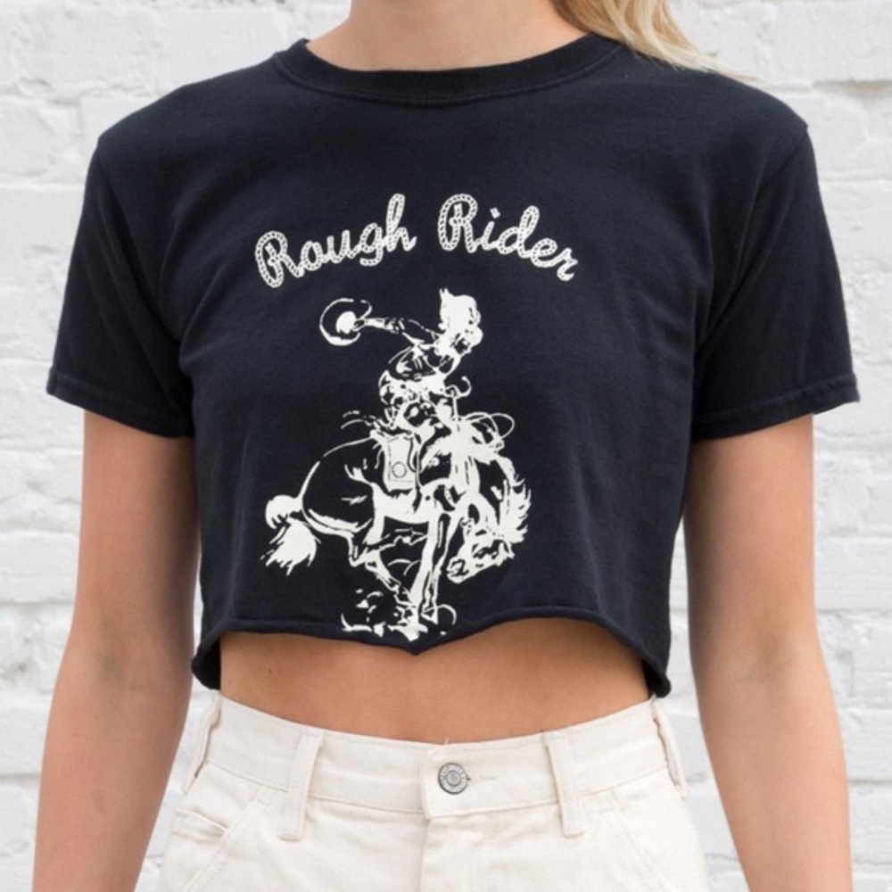 Rough rider cropped tee